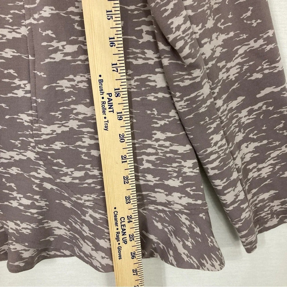 LOGO by Lori Goldstein Brown Gray Soft Stretch Knit Blazer Size Large - Picture 7 of 10